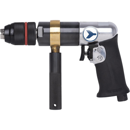 AD12VSR Variable Speed Air Drill, 6 CFM, 1/4" NPT, 1/2" Chuck, Keyless - JET 404444