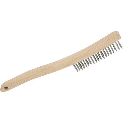 3LHSS Hand Scratch Brushes, Stainless Steel, 3 x 19 Wire Rows, 13-3/4" Long - JET 551111