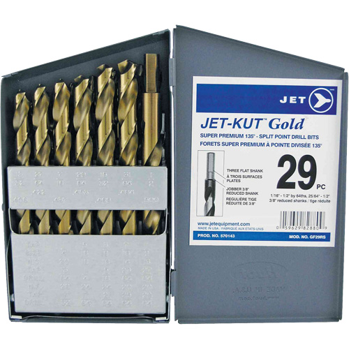 GF29RS Drill Bit Sets, 29 Pieces, Alloy Steel - JET 570143