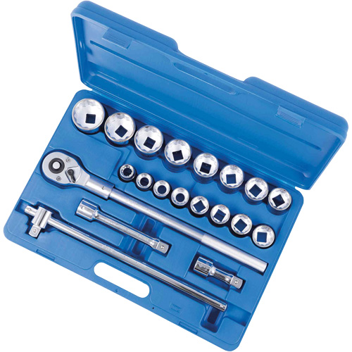 SW7521M-HD Jeu de douilles chrom&eacute;es r&eacute;guli&egrave;res, 16 Mcx, Prise de 3/4" - JET 600407