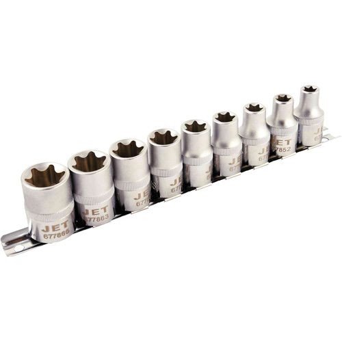 SS1209TS External Torx&reg; Socket Set, 9 Pcs, 1/2" Drive Size - JET 601321