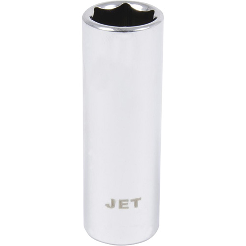 Chrome Socket, 1/2", 1/4" Drive, 12 Points, Deep - JET 670416