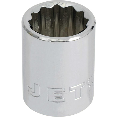 Douille chrom&eacute;e, 17 mm, Prise 3/8", 12 pans - JET 671617