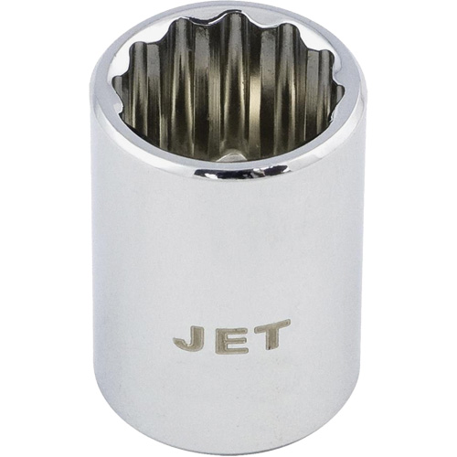 Douille chrom&eacute;e, 18 mm, Prise 3/8", 12 pans - JET 671618