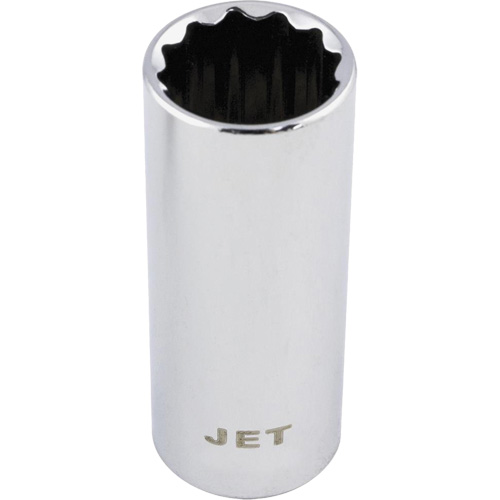 Chrome Socket, 12 mm, 3/8" Drive, 12 Points, Deep - JET 671812
