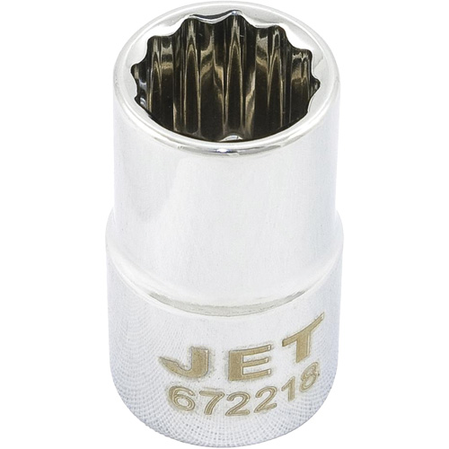 Chrome Socket, 5/8", 1/2" Drive, 12 Points - JET 672220