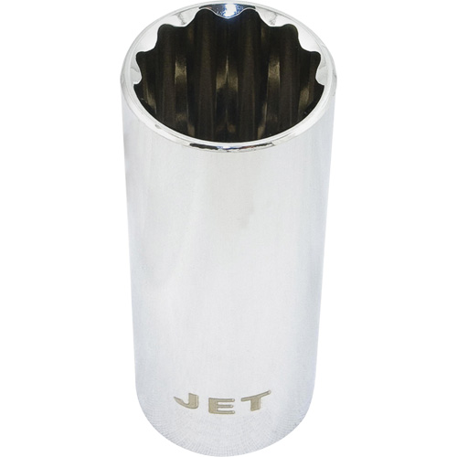 Chrome Socket, 22 mm, 1/2" Drive, 12 Points, Deep - JET 672822