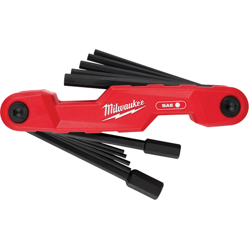 Jeu de cl&eacute;s hexagonales SAE pliantes pour &eacute;lectricien, 11 mcx, Imp&eacute;rial - Milwaukee 48-22-2180