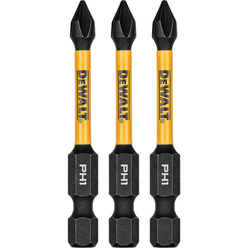 Forets pour tournevis &agrave; chocs FLEXTORQ 3 mcx, Phillips, #1, Prise 1/4" - DEWALT DWAF2PH1IR3