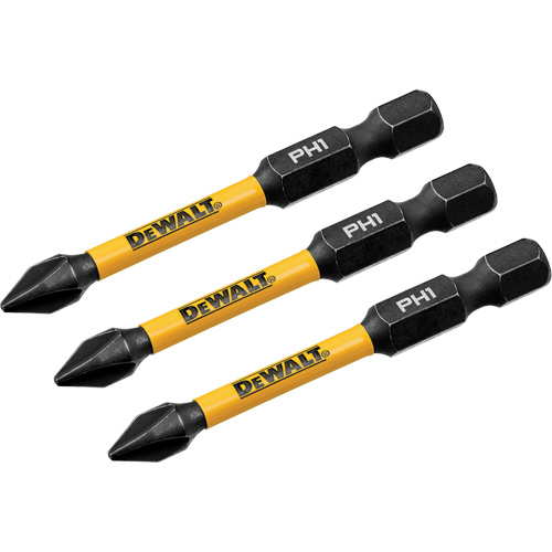 Forets pour tournevis &agrave; chocs FLEXTORQ 3 mcx, Phillips, #1, Prise 1/4" - DEWALT DWAF2PH1IR3