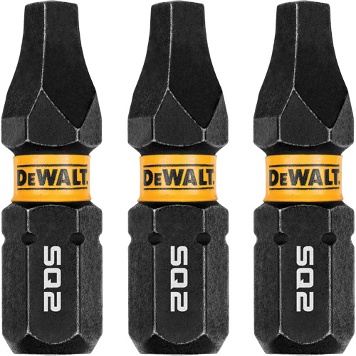 Forets pour tournevis &agrave; chocs FLEXTORQ 3 mcx, Carr&eacute;e, #2, Prise 1/4" - DEWALT DWAF1SQ2IR3