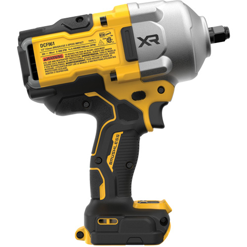 XR&reg; Brushless Cordless High Torque Impact Wrench with Hog Ring Anvil, 20 V, 1/2" Socket - DEWALT DCF961B