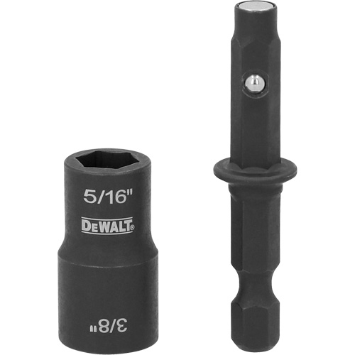 Tourne-&eacute;crou &agrave; double embout d&eacute;tachable pr&ecirc;t pour les chocs, 5/16"/3/8" prise, 2" lo, Magn&eacute;tique - DEWALT DWADEND51638