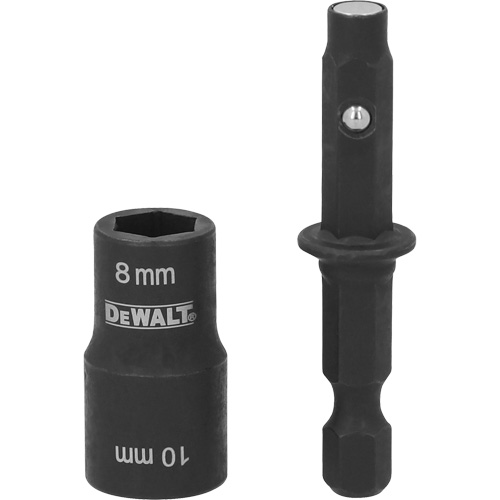 Impact Ready Double-Ended Detachable Nut Driver, 10 mm/8 mm Drive, 2" L, Magnetic - DEWALT DWADEND810MM