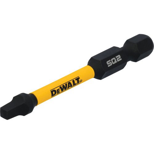 Jeu de forets de vissage Tic-Tac pr&ecirc;t &agrave; l'impact 15 mcx, Carr&eacute;e, Embout #2, Prise 1/4", Longueur 2" - DEWALT DWAF2SQ2IR15