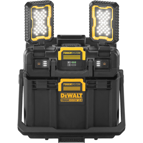 ToughSystem&reg; 2.0 Adjustable Work Light with Storage, 16" x 11" x 14", Black/Yellow - DEWALT DWST08060