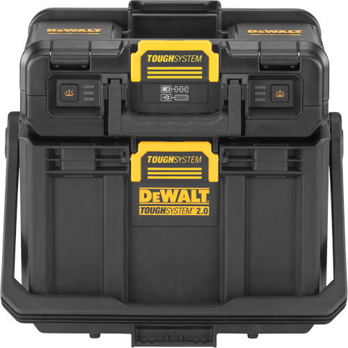 ToughSystem&reg; 2.0 Adjustable Work Light with Storage, 16" x 11" x 14", Black/Yellow - DEWALT DWST08060