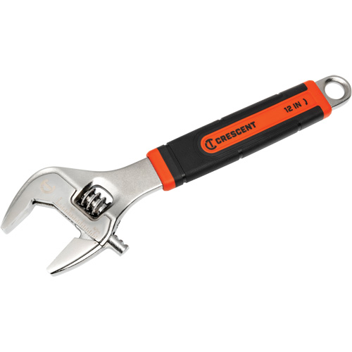 Adjustable Wrench, 12" L, 46 mm/3-1/5" Max Width, Chrome/Polished - Crescent AC312CVS