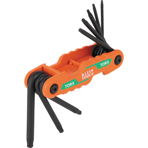 Compact Folding Hex Key Set, 8 Pcs., Torx&reg; - Klein Tools 70540T