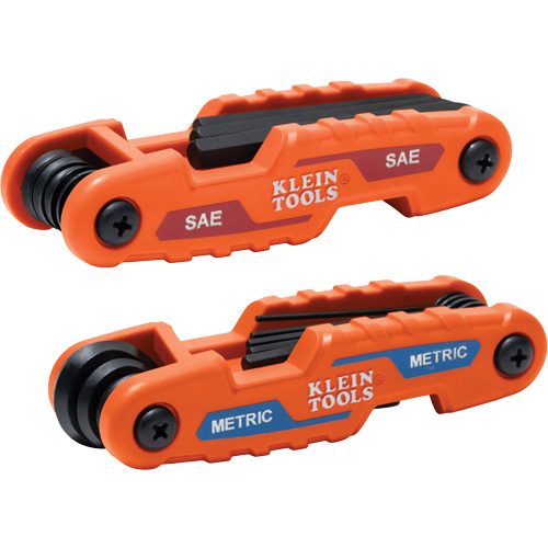 Compact Folding Hex Key Set, 17 Pcs., Metric & Imperial - Klein Tools 70542