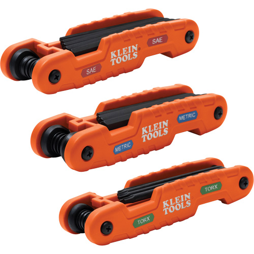 Jeu pliant de cl&eacute;s hexagonales Pro, 31 mcx, M&eacute;trique & imp&eacute;rial/Torx - Klein Tools 70553