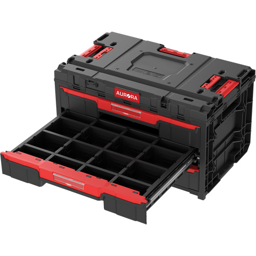 Arx&reg; 3-Drawer Toolbox, 23-1/10" x 15" x 13-2/5", Black - Aurora Tools 