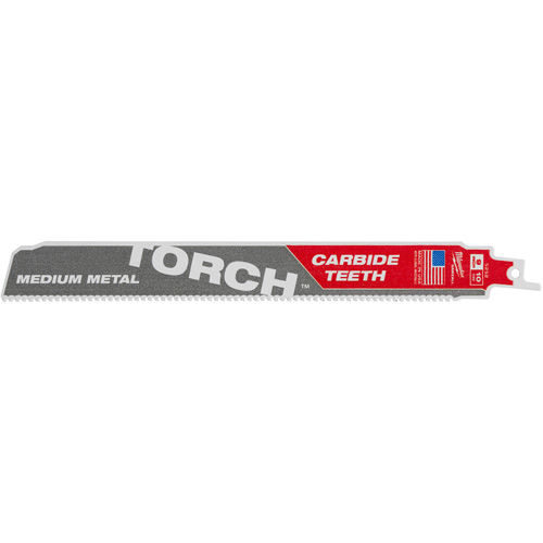TORCH with Carbide Teeth for Medium Metal, Carbide, 10 TPI, 9" L x 1" W - Milwaukee 48-00-5252CAN