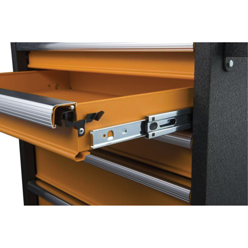 GSX Series Rolling Tool Cabinet, 6 Drawers, 36" W x 18-1/5" D x 37-2/5" H, Black/Orange - Gearwrench 83243
