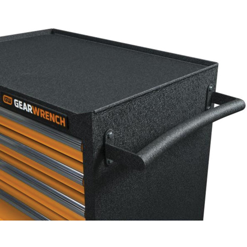 GSX Series Rolling Tool Cabinet, 6 Drawers, 36" W x 18-1/5" D x 37-2/5" H, Black/Orange - Gearwrench 83243