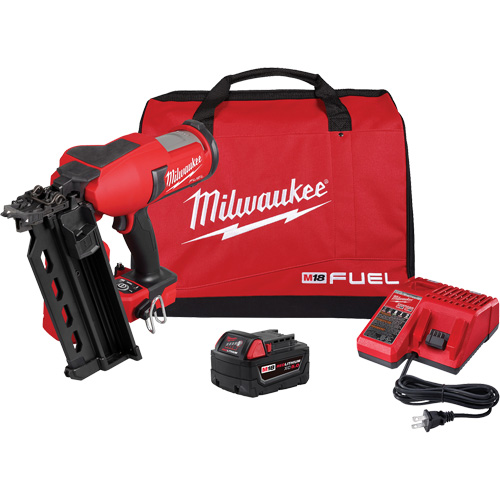 Fuel Duplex Nailer Kit, 18 V, Lithium-Ion - Milwaukee 2844-21