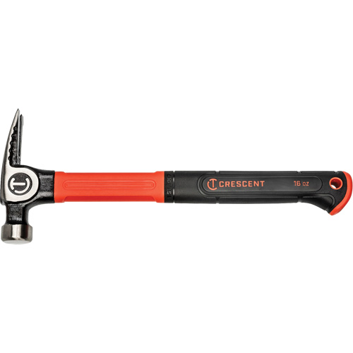 Marteau d'usage g&eacute;n&eacute;ral, 16 oz, Prise en Fibre de verre/Coussin&eacute;e, 14" lo - Crescent 037103350466