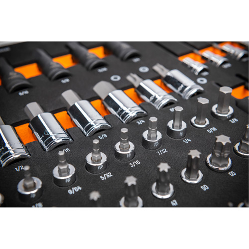 SAE Bit Socket Set in Foam Storage Tray, 88 Pcs - Gearwrench 099575101052