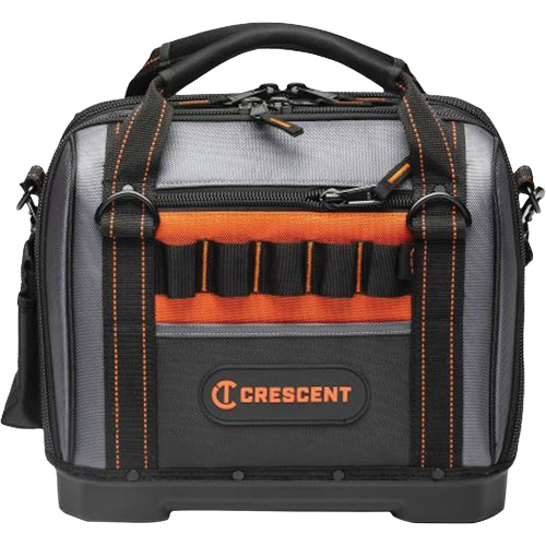 14" Tradesman Closed Top Tool Bag, Polyester, 32 Pockets, Black/Grey - Crescent 037103368782