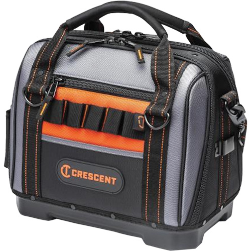 14" Tradesman Closed Top Tool Bag, Polyester, 32 Pockets, Black/Grey - Crescent 037103368782