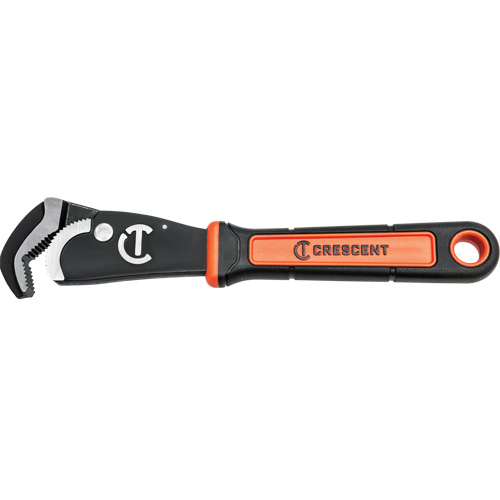 Cl&eacute; bimat&eacute;riau auto-ajustable pour tuyau, Cap des m&acirc;choires 1-1/2", Longueur 12", Fini Oxyde noir, Prise Coussin&eacute;e - Crescent 037103282781