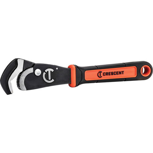 Cl&eacute; bimat&eacute;riau auto-ajustable pour tuyau, Cap des m&acirc;choires 1-1/2", Longueur 12", Fini Oxyde noir, Prise Coussin&eacute;e - Crescent 037103282781