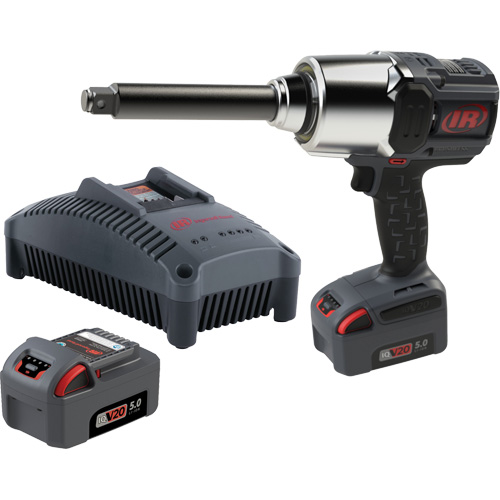 Ensemble de cl&eacute; &agrave; chocs sans fil avec traverse pour anneau de friction, 20 V, Mandrin 3/4" - Ingersoll Rand W8571-K2