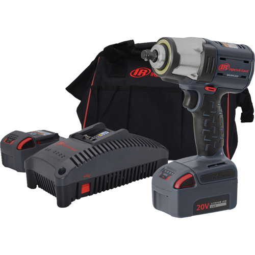 Compact High Torque Cordless Impact Wrench Kit, 20 V, 3/8" Socket - Ingersoll Rand W5133P-K22