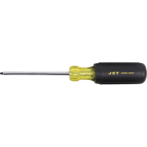 JKSR-2 Tournevis &agrave; pointe carr&eacute;e, Tige de #2, Ronde, 4" lo, Prise en Coussin&eacute;e - JET 720656