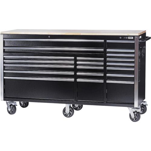 HDRC7220 Armoire mobile de s&eacute;rie HD, 20 tiroirs, 72" la x 24" p x 42-3/10" h, Noir - JET 842631