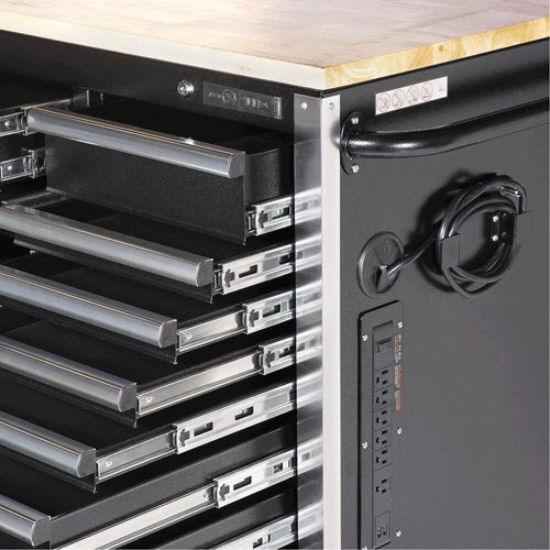 HDRC7220 Armoire mobile de s&eacute;rie HD, 20 tiroirs, 72" la x 24" p x 42-3/10" h, Noir - JET 842631