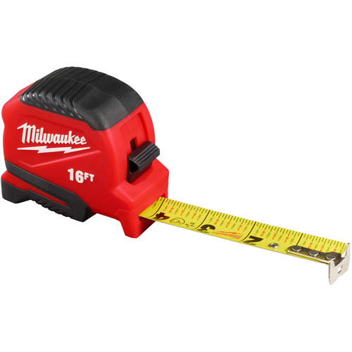 Compact Tape Measure, 1" x 16' - Milwaukee 48-22-1716