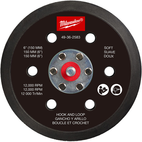 Soft Hook and Loop Sander Backing Pad - Milwaukee 49-36-2583