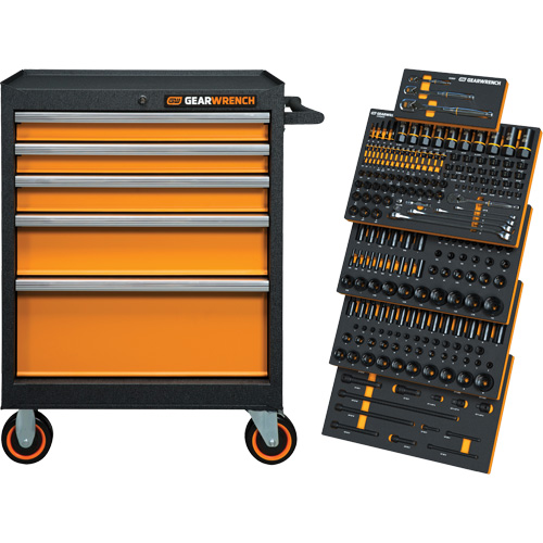 Mechanics Tool Set in Modular Foam Trays with Storage Unit, 247 Pieces - Gearwrench MEGAMOD247