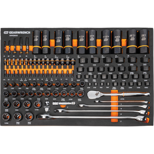 Mechanics Tool Set in Modular Foam Trays with Storage Unit, 247 Pieces - Gearwrench MEGAMOD247