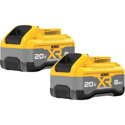 Bloc-pile MAX* XR POWERPACK, Lithium-ion, 20 V, 8 Ah - DEWALT DCB2108-2
