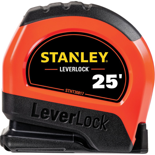 Ruban &agrave; mesurer haute visibilit&eacute; LEVERLOCK, 25', Marques de goujon Imp&eacute;rial - Stanley Tools STHT30817S