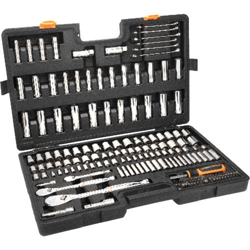 1/4", 3/8”, & 1/2" Drive 90T SAE/MM Mechanics Hand Tool Set - Gearwrench GW90MCBMTS