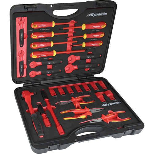 Jeu d'outils isol&eacute;s, 1000 V, 28 M - Dynamic Tools D113000