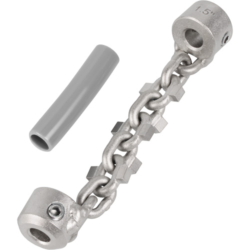 Chaîne de nettoyage de tuyaux de 1-1/4" - 1-1/2" pour c&acirc;ble de serpent &agrave; chaîne de 1/4" - Milwaukee 48-53-3035